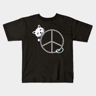 Peace Cat Kids T-Shirt